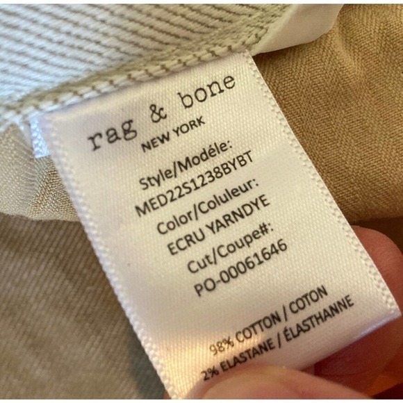 NEW Rag & Bone Relaxed Crop Beck Jeans Size 29 Women's Gray - Picture 5 of 12